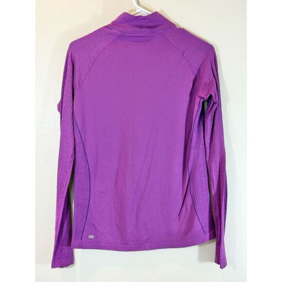 Smartwool Seamless PhD Run Zip Long Sleeve Workout Tee Top Women's Large - Picture 8 of 13